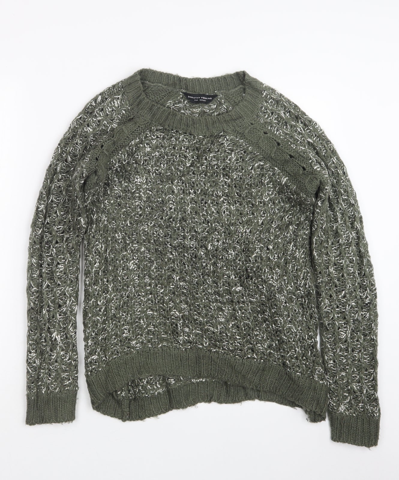 Womens UK Size 8 Dorothy Perkins Green Pullover Jumper