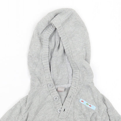 TU Boys Grey  Knit Pullover Jumper Size 6-9 Months