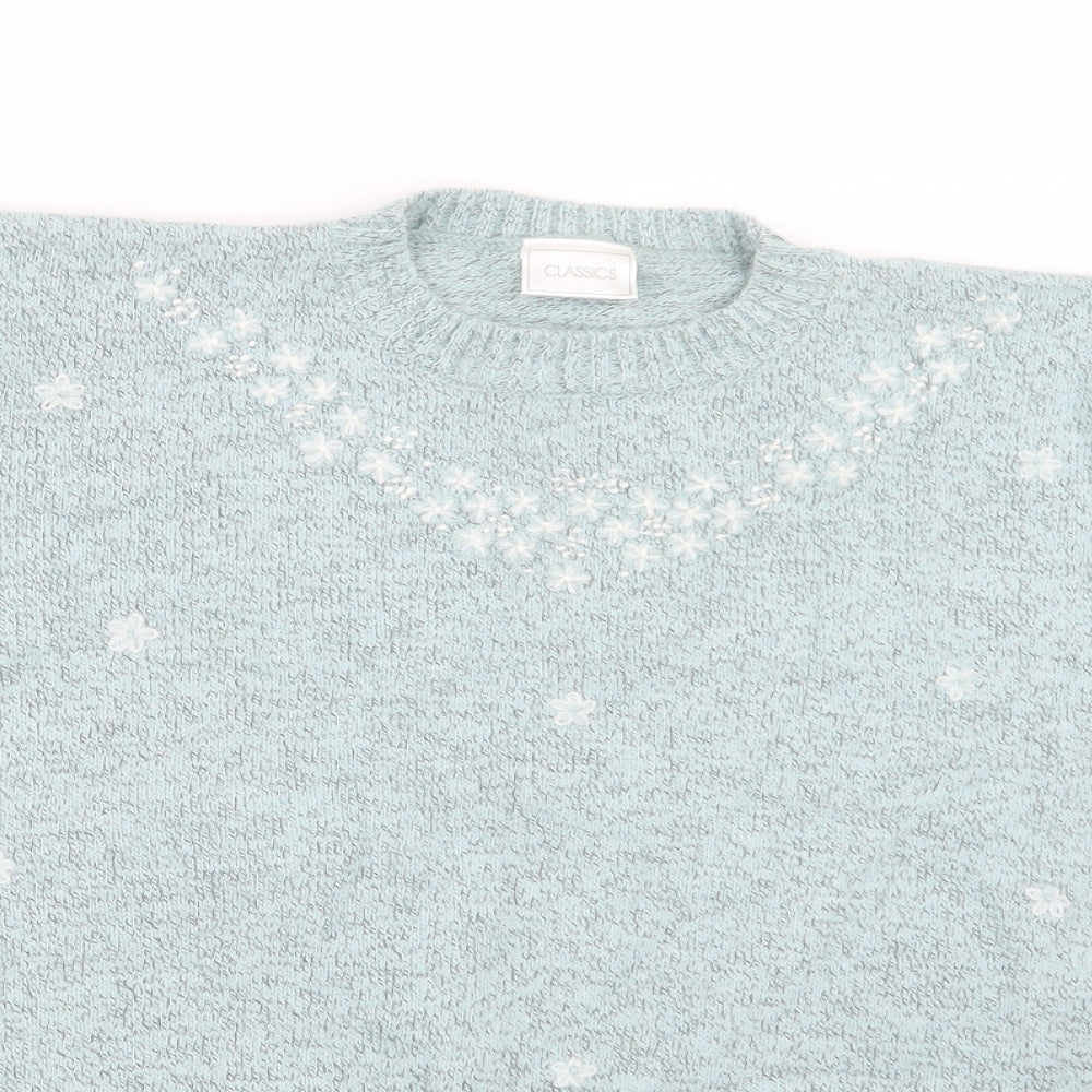 Classics Womens Green  Knit Pullover Jumper Size 16