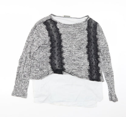 Womens UK Size S Oasis Grey Pullover Jumper