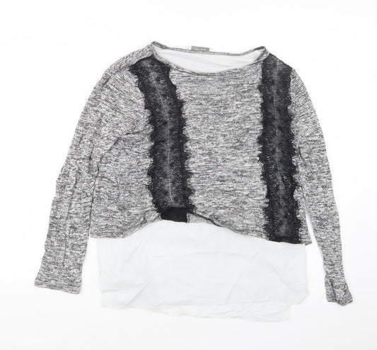 Womens UK Size S Oasis Grey Pullover Jumper