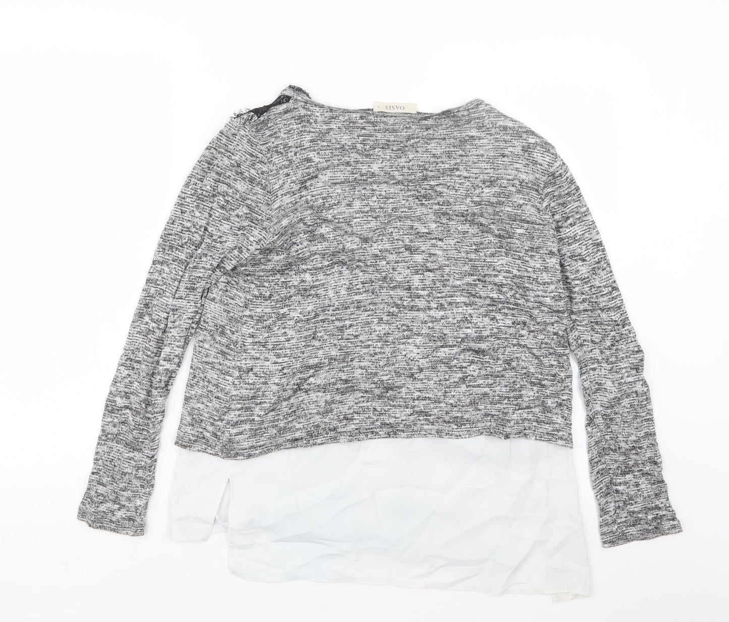 Womens UK Size S Oasis Grey Pullover Jumper