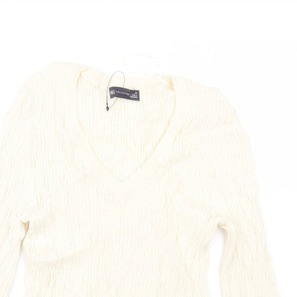 Womens UK Size 10 Marks and Spencer Ivory Pullover Jumper