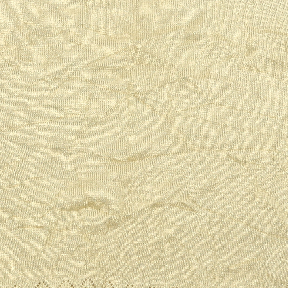 EWM Womens Gold  Knit Pullover Jumper Size 18