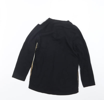 F&F Boys Black Geometric   Pyjama Top Size 7-8 Years
