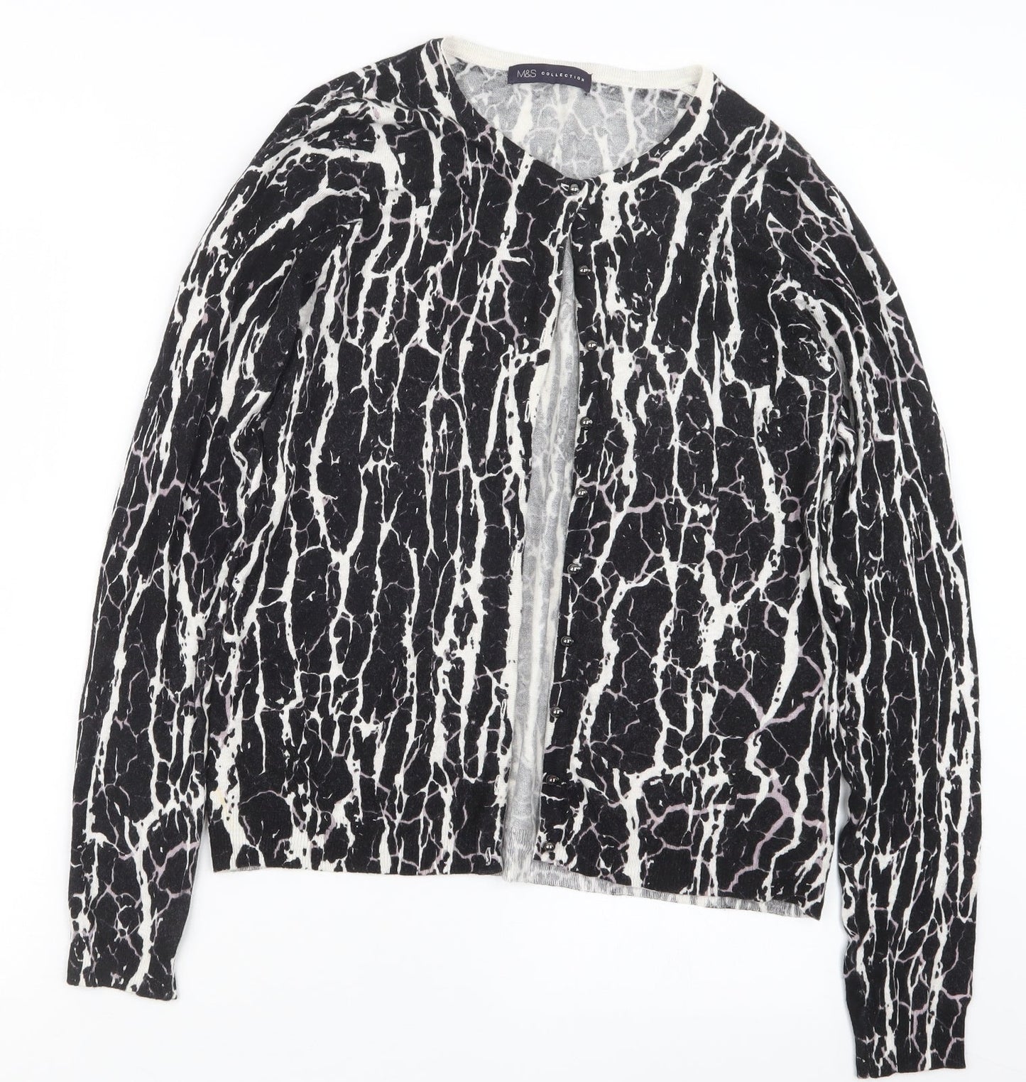 Womens UK Size 10 Marks and Spencer Black Cape Jumper