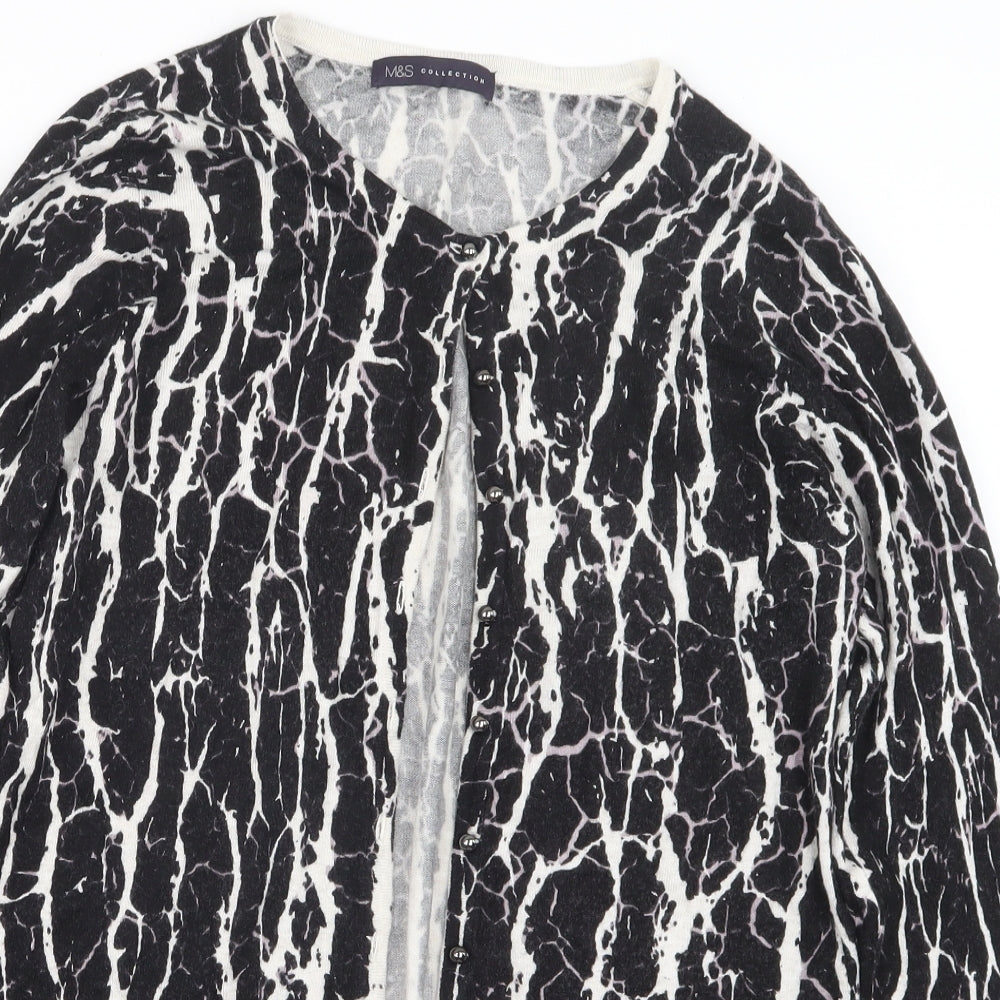 Womens UK Size 10 Marks and Spencer Black Cape Jumper