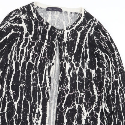 Womens UK Size 10 Marks and Spencer Black Cape Jumper