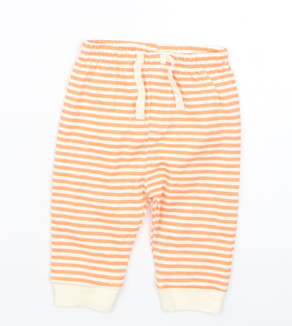 Mini Cuddles Boys Orange Striped  Capri Trousers Size 3-6 Months