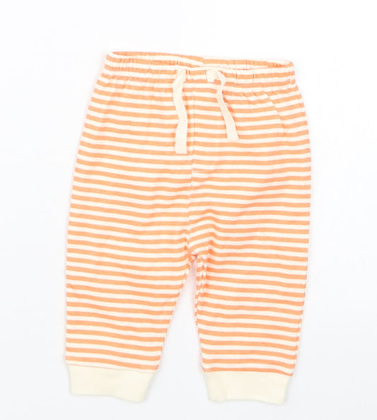 Mini Cuddles Boys Orange Striped  Capri Trousers Size 3-6 Months