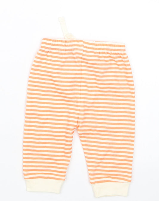 Mini Cuddles Boys Orange Striped  Capri Trousers Size 3-6 Months
