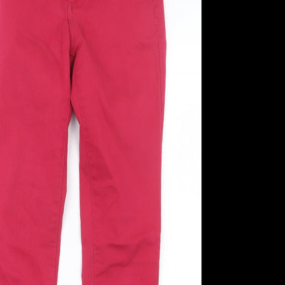 Zara Womens Pink  Denim Straight Jeans Size 8 L26.5 in