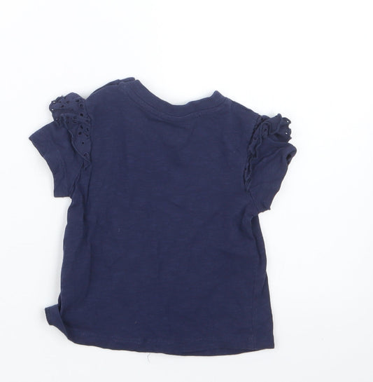 Very Girls Blue   Basic T-Shirt Size 6-9 Months