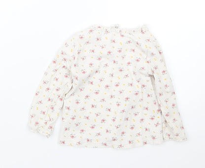 H&M Girls Pink Floral  Basic T-Shirt Size 6-9 Months