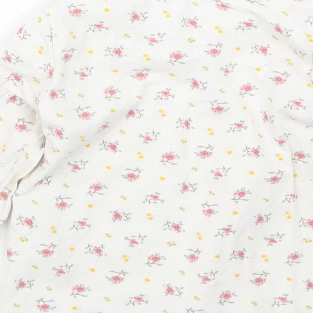 H&M Girls Pink Floral  Basic T-Shirt Size 6-9 Months