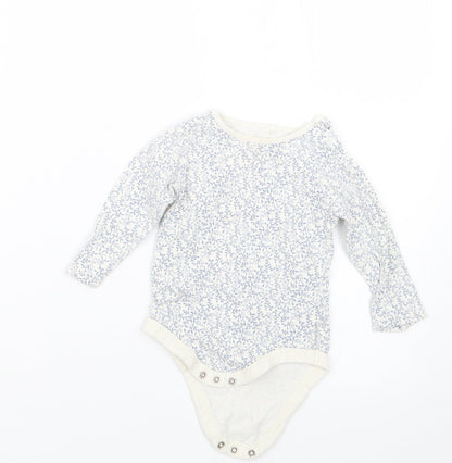 TU Girls Blue Geometric  Babygrow One-Piece Size 6-9 Months