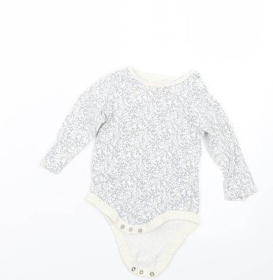 TU Girls Blue Geometric  Babygrow One-Piece Size 6-9 Months