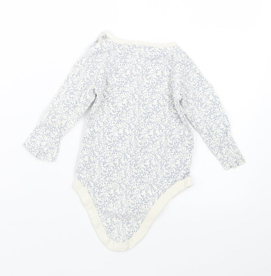 TU Girls Blue Geometric  Babygrow One-Piece Size 6-9 Months