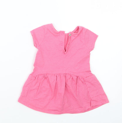 NEXT Girls Pink   Basic T-Shirt Size 3-6 Months  - Long