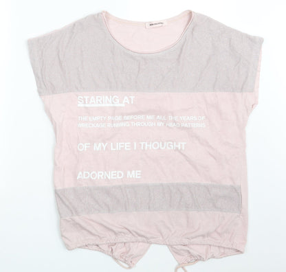 Womens UK Size One Size New Collection Pink Basic T-Shirt