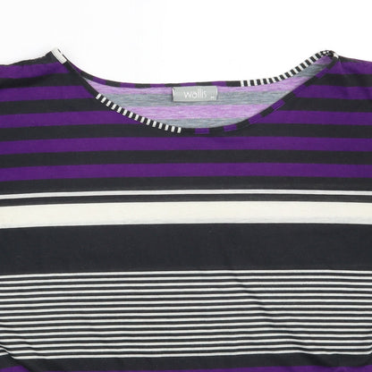 Womens UK Size M Wallis Multicoloured Cropped T-Shirt