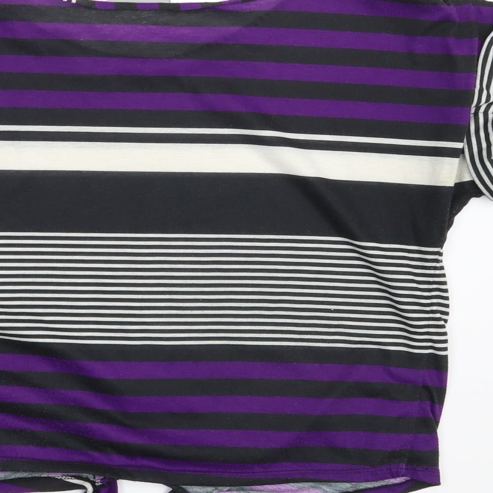 Womens UK Size M Wallis Multicoloured Cropped T-Shirt