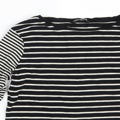 Debenhams Womens Black Striped  Pullover Sweatshirt Size 16
