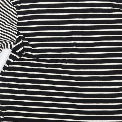 Debenhams Womens Black Striped  Pullover Sweatshirt Size 16