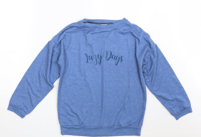 Avenue Womens Blue   Pullover Sweatshirt Size S  - Lazy Days