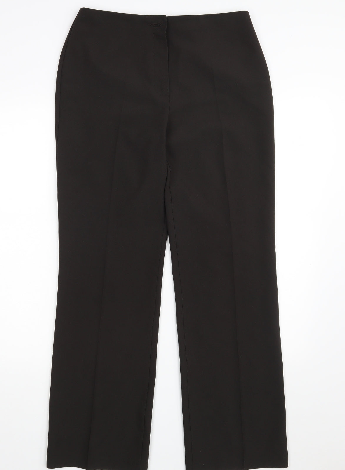 Womens UK Size 10 M&S Regular Fit Dress Pants Black Trousers