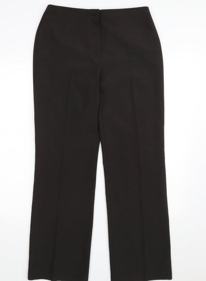 Womens UK Size 10 M&S Regular Fit Dress Pants Black Trousers