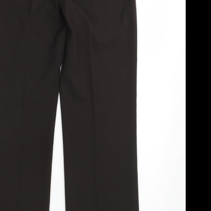Womens UK Size 10 M&S Regular Fit Dress Pants Black Trousers