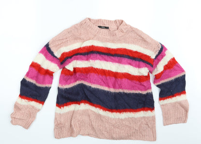 George Womens Multicoloured Striped  Pullover Jumper Size 12