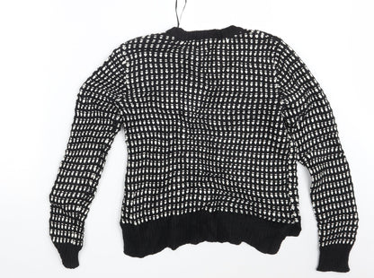 John Lewis Womens Black Polka Dot  Pullover Jumper Size S