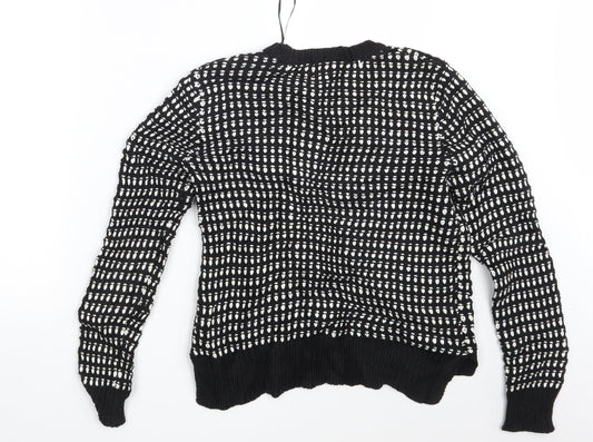 John Lewis Womens Black Polka Dot  Pullover Jumper Size S