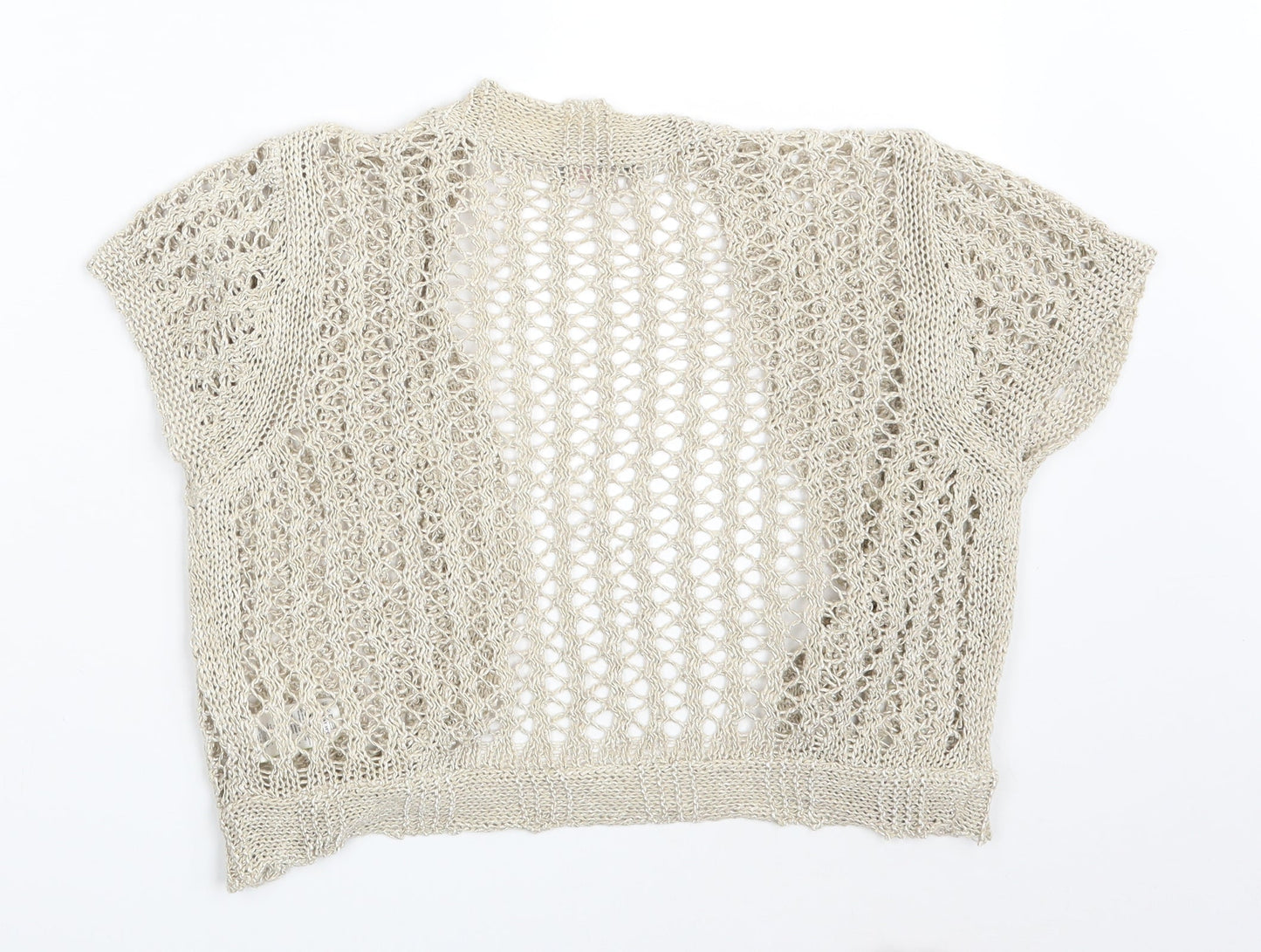 Womens UK Size 14 Per Una Gold Shrug Jumper