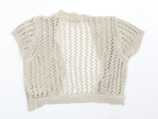 Womens UK Size 14 Per Una Gold Shrug Jumper