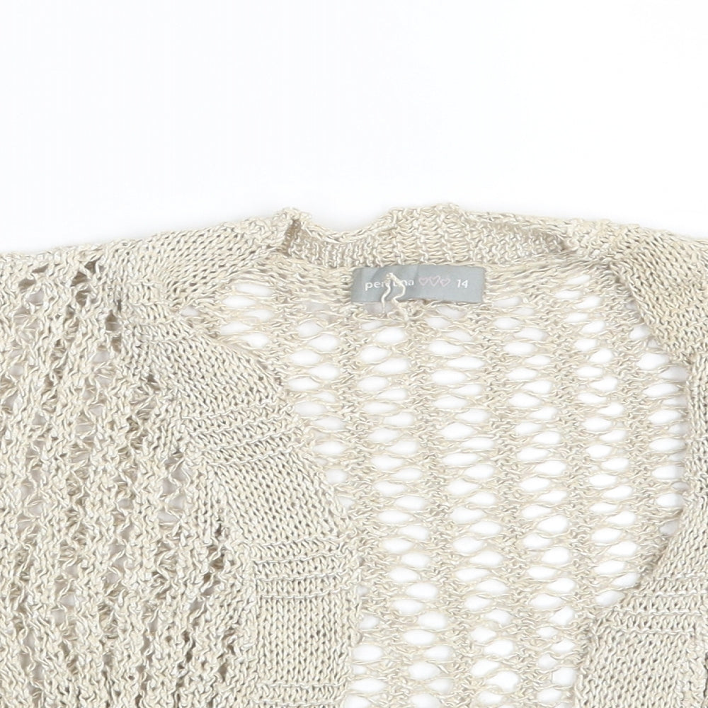 Womens UK Size 14 Per Una Gold Shrug Jumper
