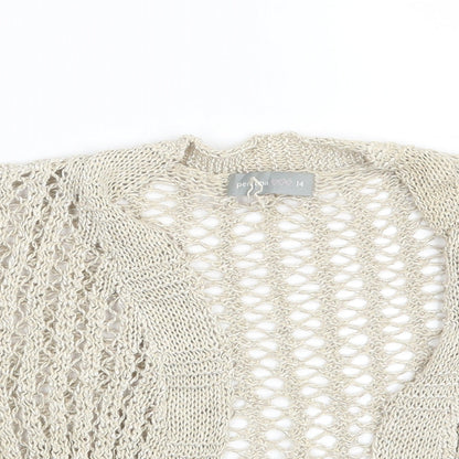 Womens UK Size 14 Per Una Gold Shrug Jumper