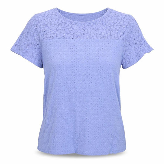 Womens UK Size 10 Bonmarché Blue Basic T-Shirt