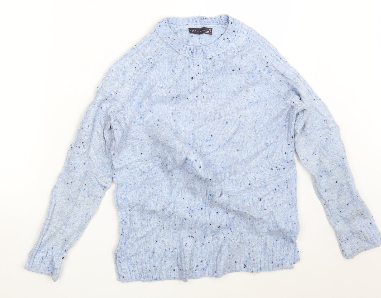 Womens UK Size XS M&S Blue Pullover Jumper