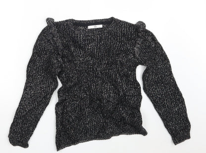 M&S Girls Black   Pullover Jumper Size 12-13 Years