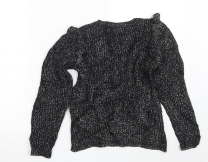 M&S Girls Black   Pullover Jumper Size 12-13 Years
