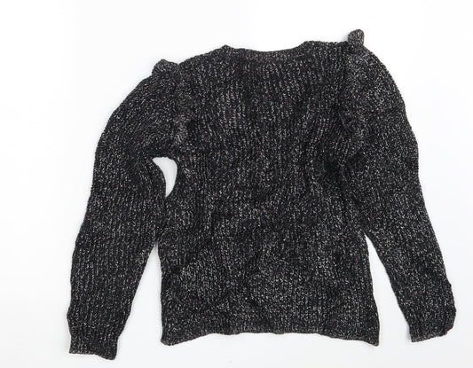 M&S Girls Black   Pullover Jumper Size 12-13 Years