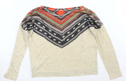 QED London Womens Multicoloured Argyle/Diamond  Pullover Sweatshirt Size M