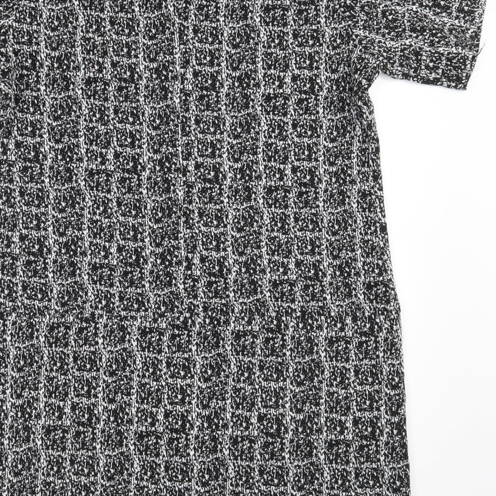 Wallis Womens Black Check  Pullover Sweatshirt Size 14