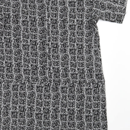 Wallis Womens Black Check  Pullover Sweatshirt Size 14
