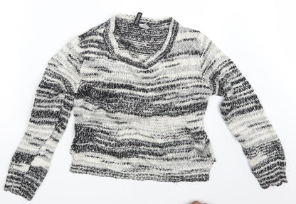 Womens UK Size XS H&M White Pullover Jumper