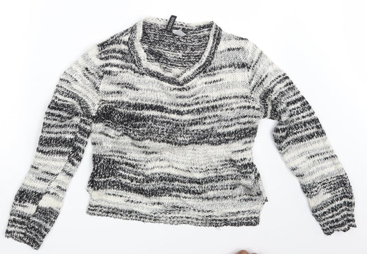 Womens UK Size XS H&M White Pullover Jumper