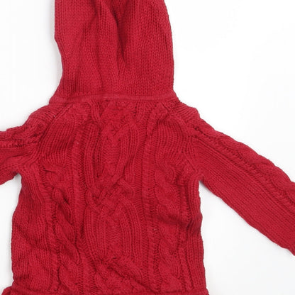 Baby Gap Girls Red  Knit Pullover Jumper Size 6-9 Months